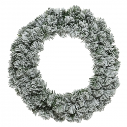 Snowy artificial wreath - 1