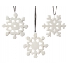 Assortment of 3 white hanging snowflakes | SAPINS.NL