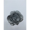 A sparkling silver rose with glittery petals, showcasing a delicate and elegant design.