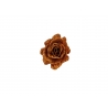 A shimmering golden rose with delicate petals, set against a white background.