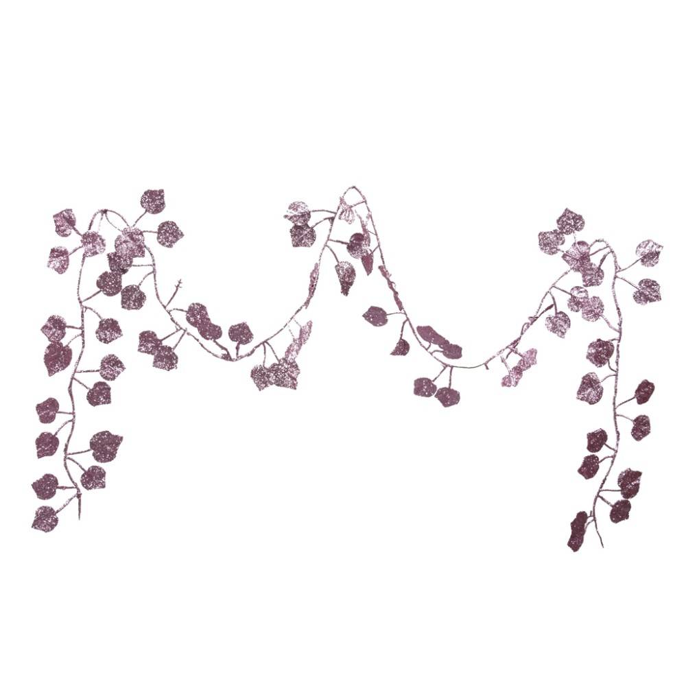 Delicate vine with shimmering purple leaves, gracefully draping in a wavy pattern.