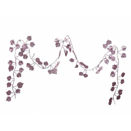 Delicate vine with shimmering purple leaves, gracefully draping in a wavy pattern.