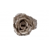 A sparkling gold rose with intricate petals, shimmering with fine glitter.