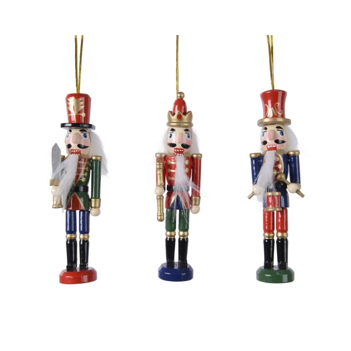 Kleurrijke notenkrakers in verschillende poses, met glanzende afwerkingen en een feestelijke uits...