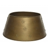 A bronze-toned bowl with raised snowflake patterns, elegantly tapered at the base.