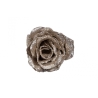 A sparkling, glittery rose in a soft brown hue, radiating elegance and charm.