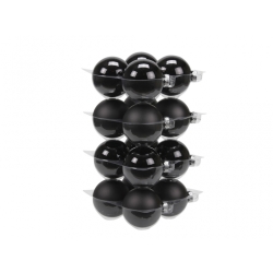 A modern arrangement of glossy black spheres stacked in a geometric pattern.