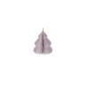 A delicate paper ornament shaped like a tree, featuring soft lavender petals.