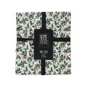 Rectangular cotton tablecloth with holly pattern