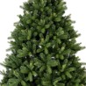 A lush green artificial Christmas tree with dense, realistic foliage.