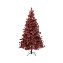 Burgundy flocked artificial Christmas tree