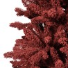 A close-up of a textured, deep red artificial tree branch.