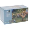 A box displaying warm white LED string lights for indoor and outdoor use, featuring a tree. A box displaying warm white LED string lights for indoor and outdoor use, featuring a tree.