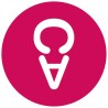 A simple white lightbulb icon inside a vibrant pink circle. A simple white lightbulb icon inside a vibrant pink circle.