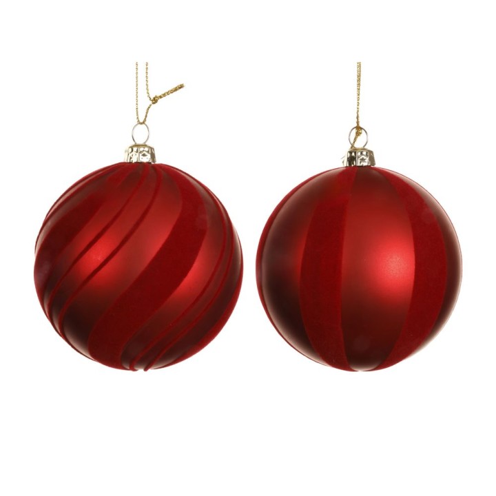 3x2 matte red polystyrene balls 8 cm