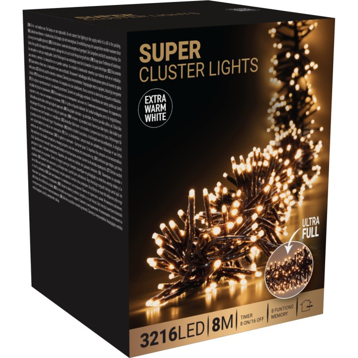 Een zwarte doos met gouden lichtjes, ideaal voor sfeervolle verlichting; beschrijving van functie...