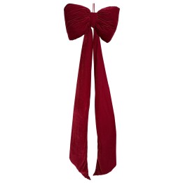 Puffed red velvet bow 230 cm