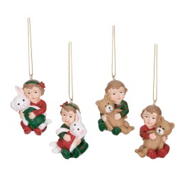 Baby with soft toy ornament