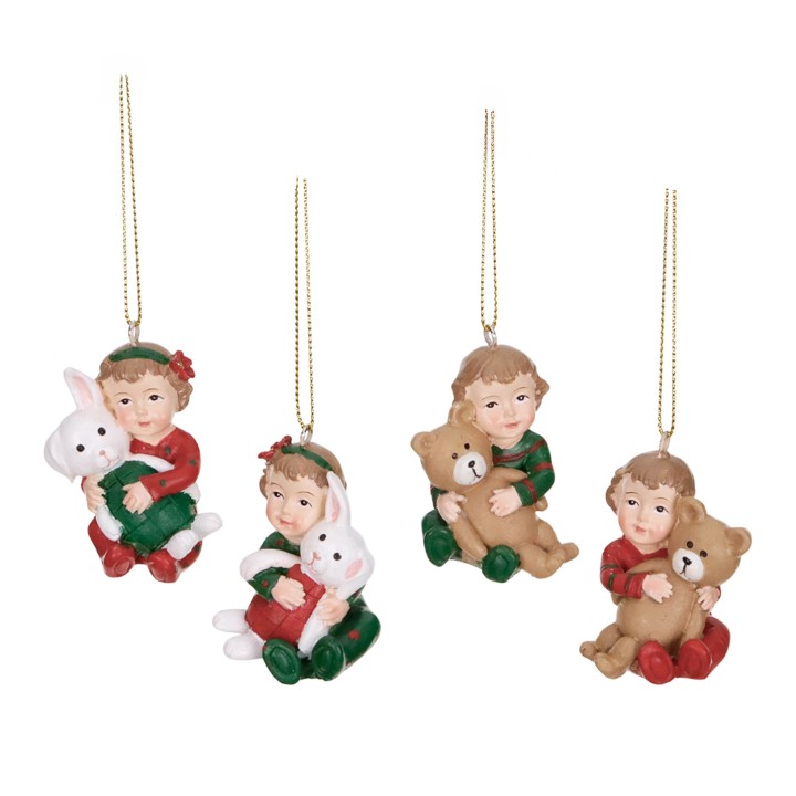 Baby with soft toy ornament