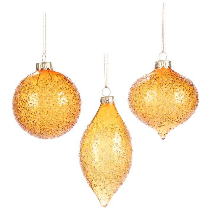 Amberkleurige glazen hanger