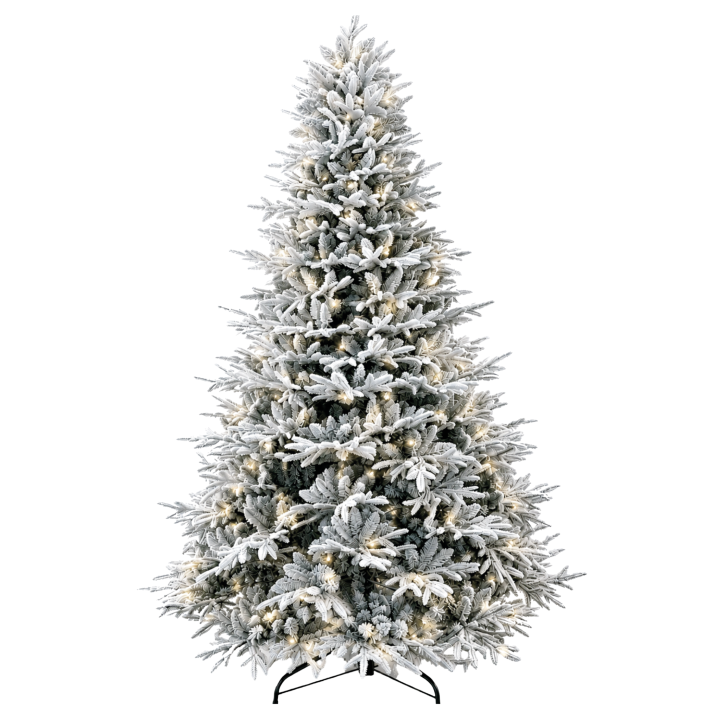 Flocked artificial Christmas tree Monaco LED