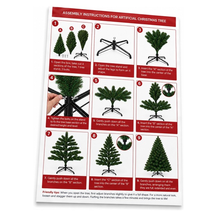 Artificial Christmas tree Monaco LED — Assembly instructions
