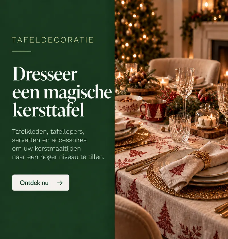 Maak uw kersttafel schitterend: servies, glazen en accessoires