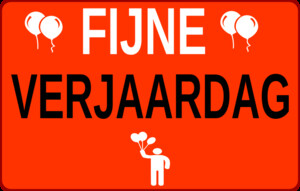 Fijne verjaardag