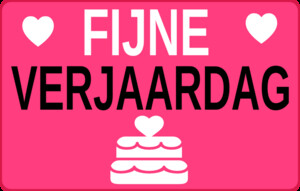 Fijne verjaardag