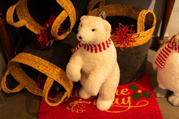 Decoratieve pluchebeer voor Kerstmis